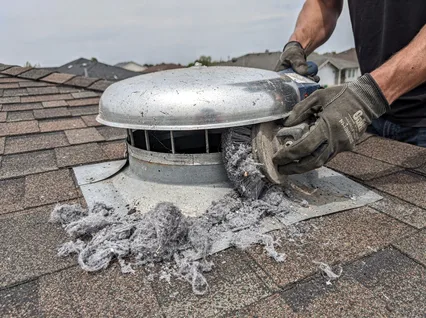 Cleaning Dryer Vent On Roof in Westport