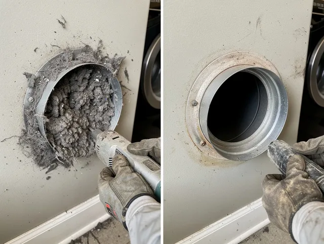 Professional clogged vent cleaning by Westport Dryer Vent Cleaning in Westport